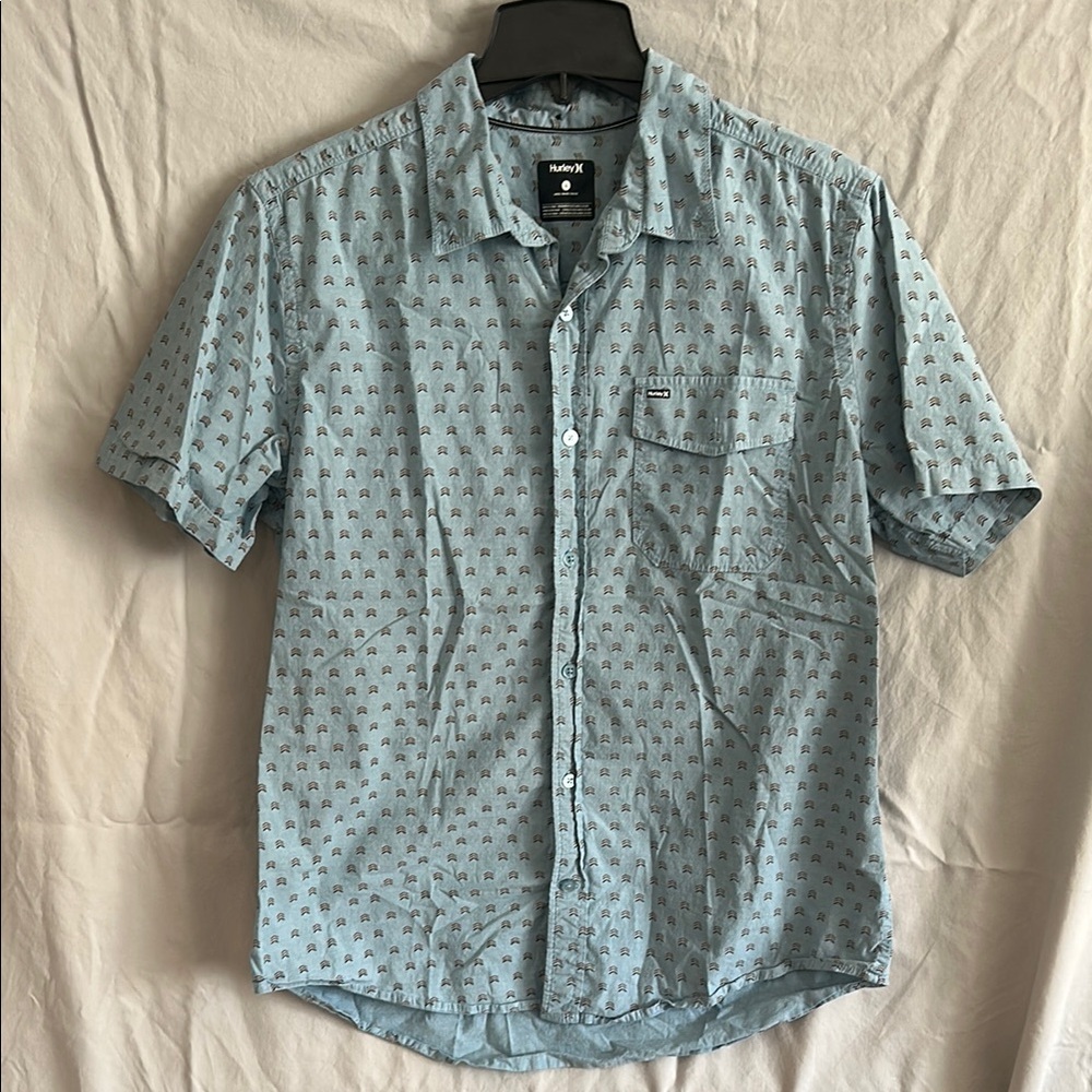 Hurley Blue Casual Button Down Shirt